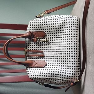 Fossil Satchel Handbag with Handles and Crossbody Strap